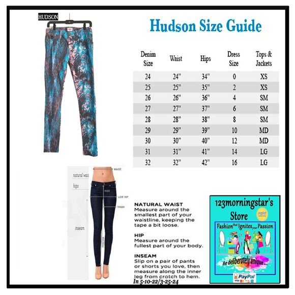 Hudson NEW Whimsygoth NICO BLUE GALAXY Super Skinny Corduroy Jean 26 - Picture 12 of 12